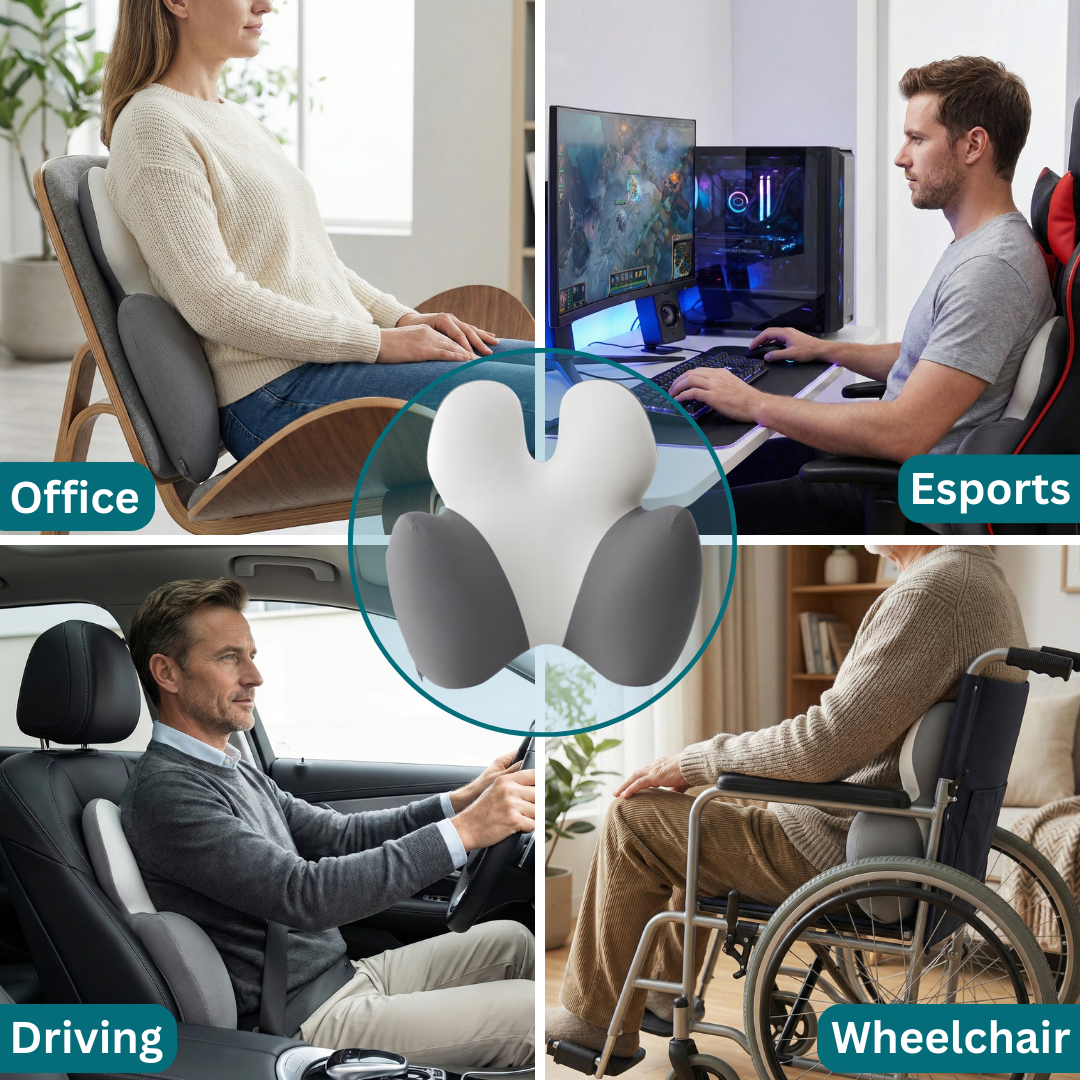 Ergonomic Lumbar Cushion for Chair, Comfortable Lower Back Support