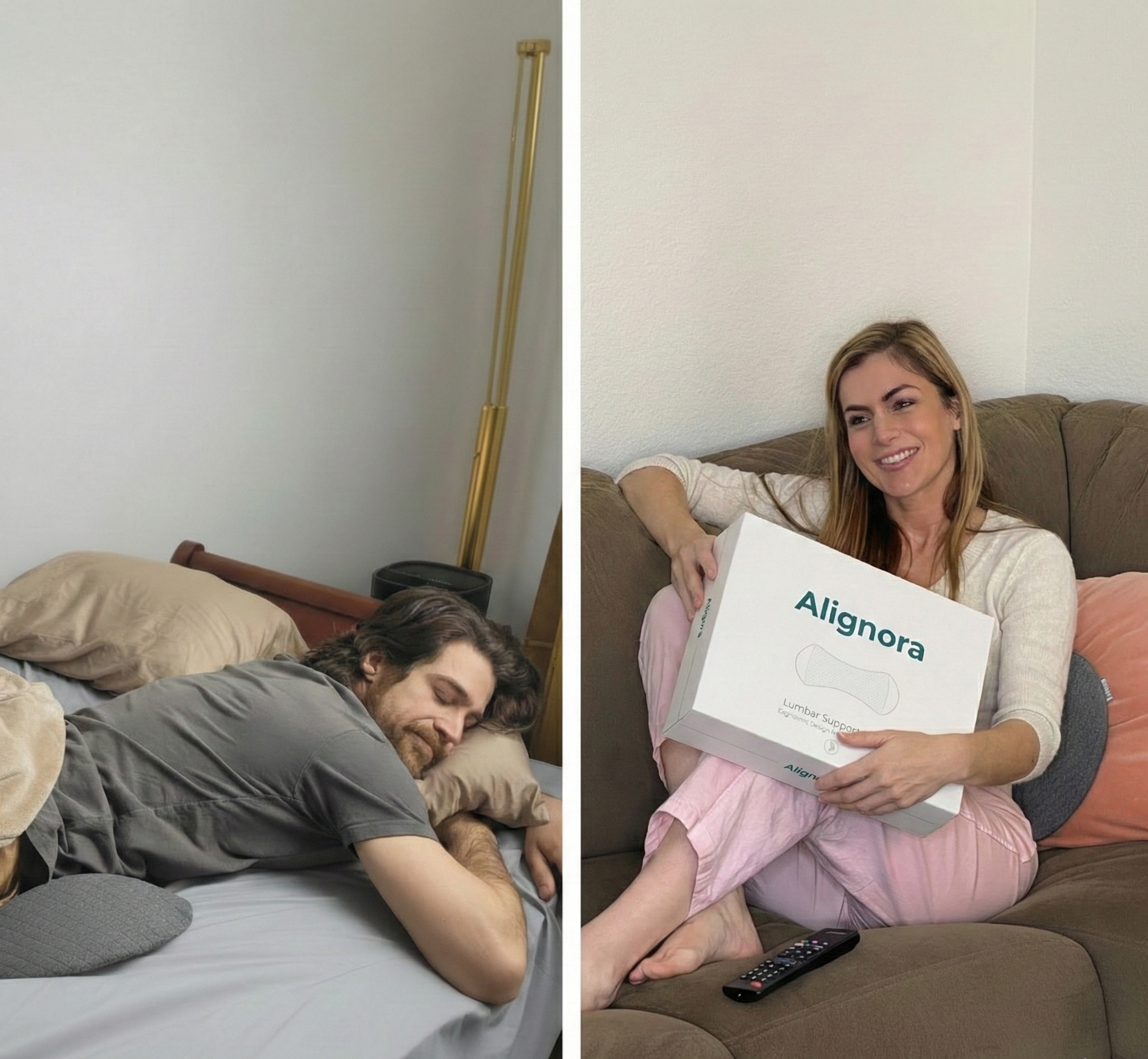Alignora™ Back Support Pillow for Better Sleep